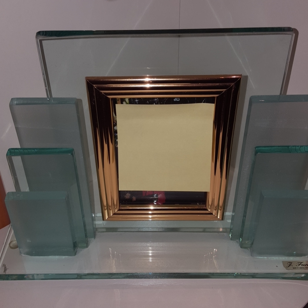 Glass photo frame vintage